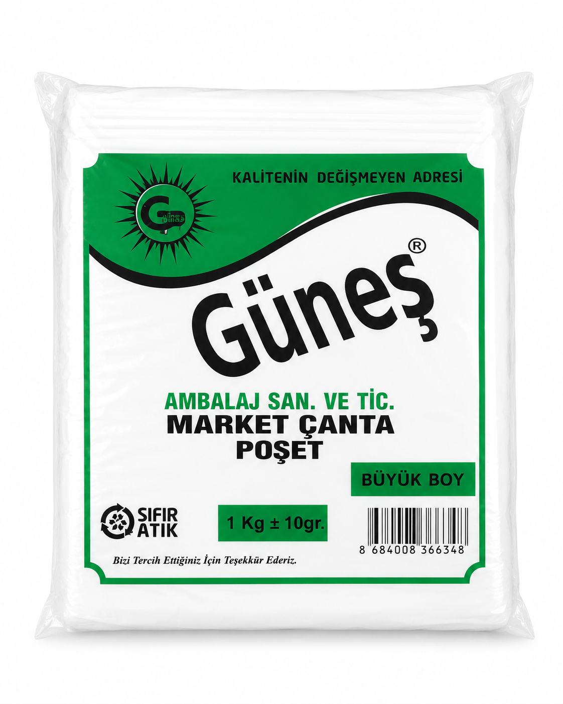 Güneş Büyük Boy Ekonomik Market Çanta Poşet 1 Kg